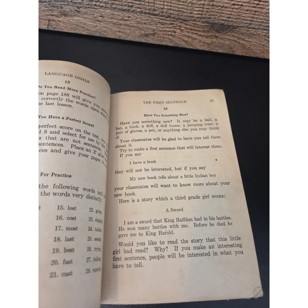 vintage hardcover textbook titled 